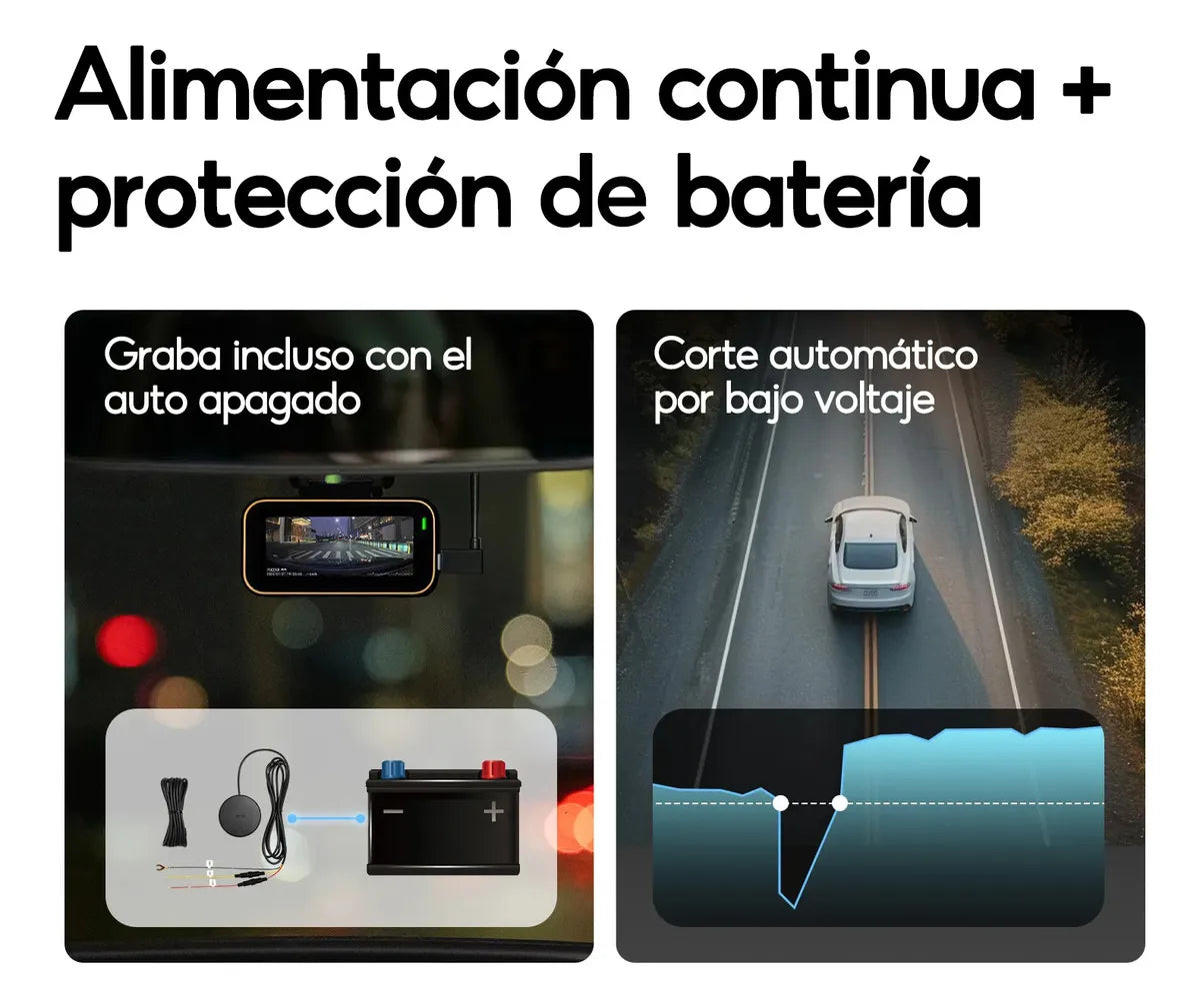 70mai UP04 Cable 4G Monitoreo Estacionamiento 24h Type-C para Cámaras A810Lite/A810/A810S