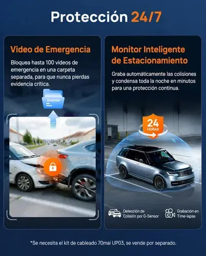 Cámara Para Auto Con Wifi Y Visión Nocturna 70mai M310 4k