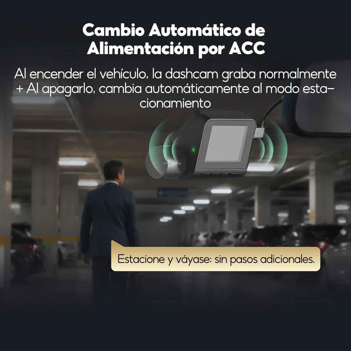 Cable Tipo‑C 3m 70mai Up03 Monitoreo 24h Dash Cam
