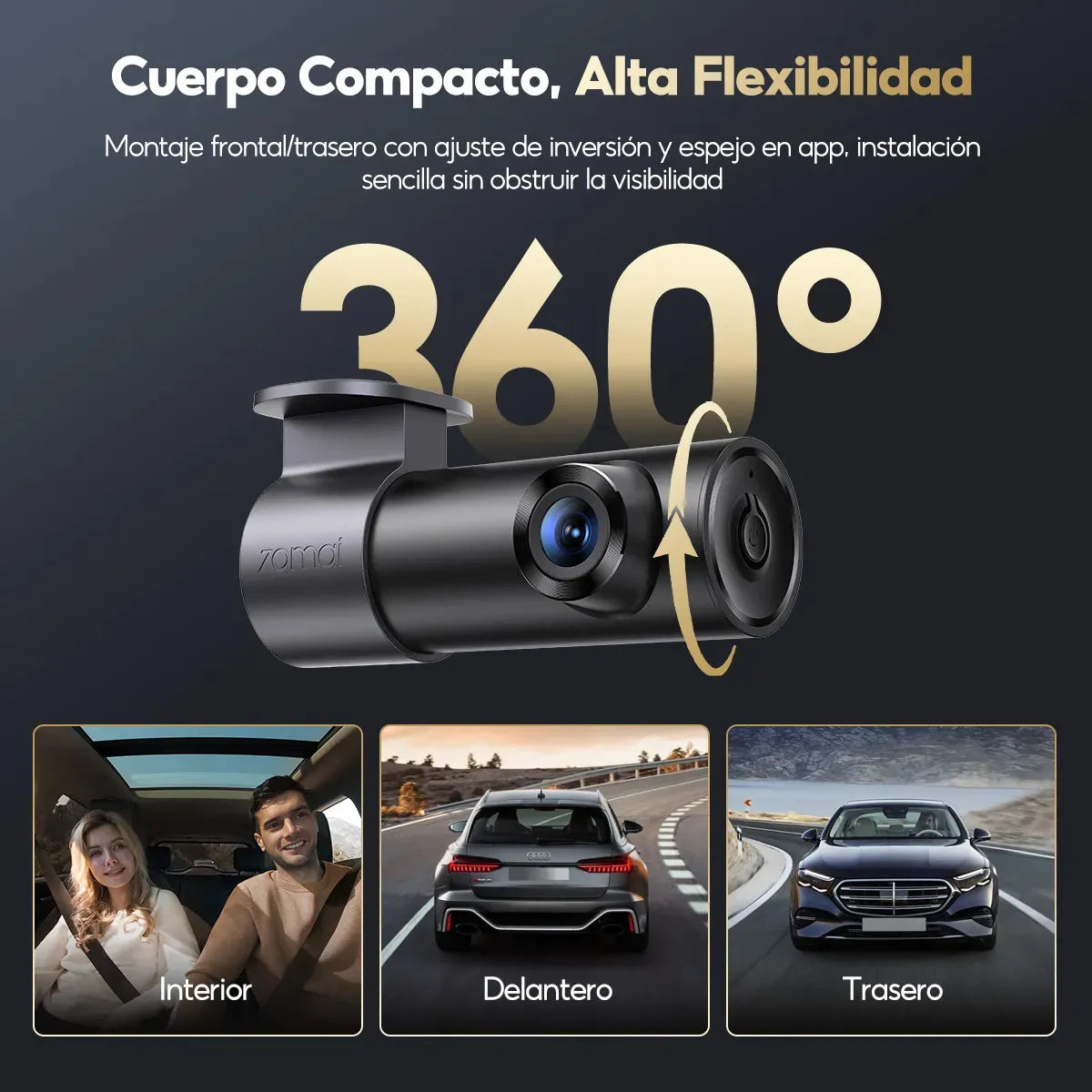Cámara Vehicular 70mai M310 2K 139° WDR WiFi Voz 24h