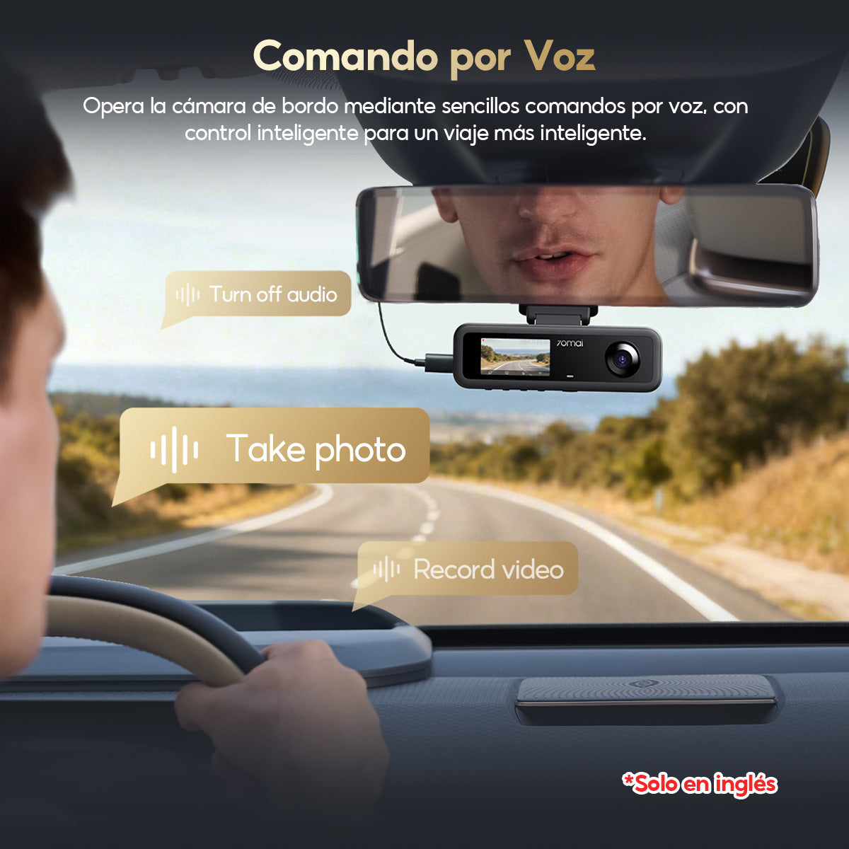 Cámara para Auto 70mai T800E con GPS, Visión Nocturna y Triple Grabación 4K HDR