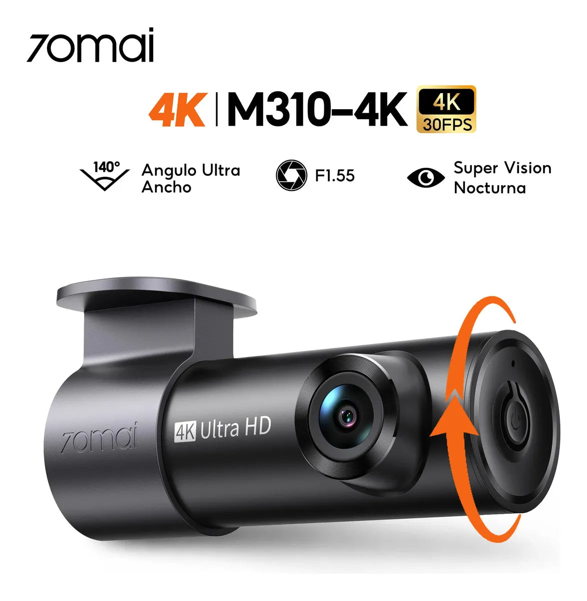 Cámara Para Auto Con Wifi Y Visión Nocturna 70mai M310 4k