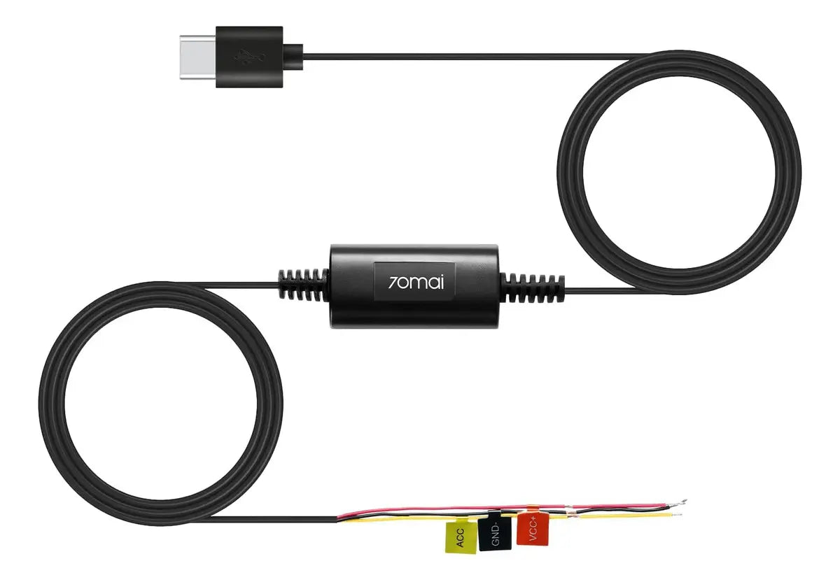 Cable Tipo‑C 3m 70mai Up03 Monitoreo 24h Dash Cam