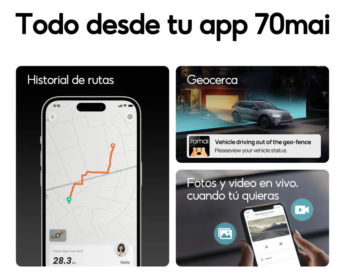 70mai UP04 Cable 4G Monitoreo Estacionamiento 24h Type-C para Cámaras A810Lite/A810/A810S