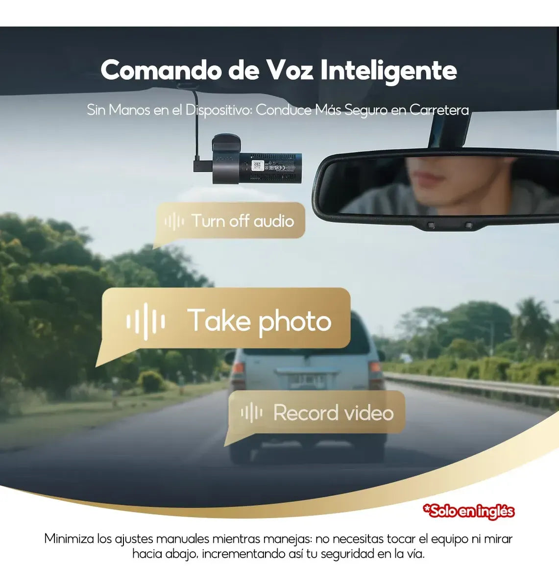 Cámara Vehicular 70mai M310 2K 139° WDR WiFi Voz 24h