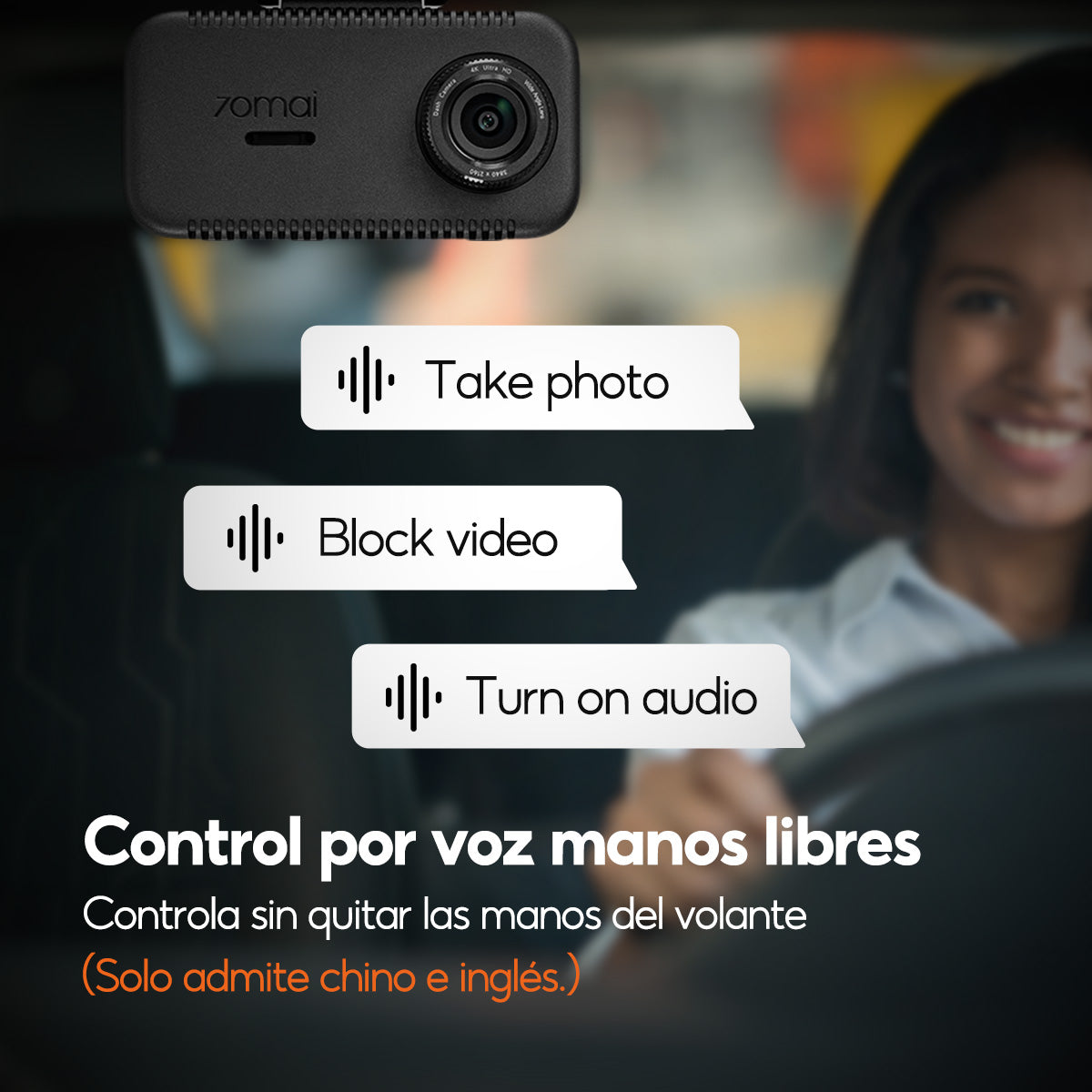 Cámara para Auto 70mai A810 Lite 4K Frontal y Trasera con Wi-Fi, GPS y Visión Nocturna HDR